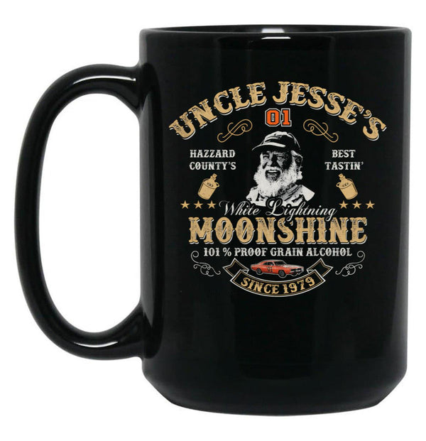 Moonshine Dukes Of Hazzard Uncle Jesse Black Coffee Mug, Gift Coffee Mug - Black