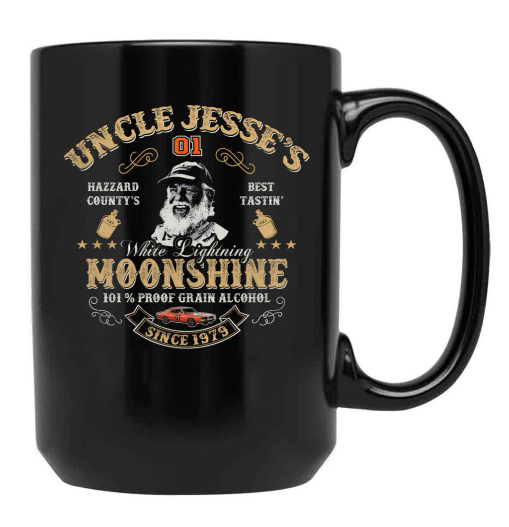 Moonshine Dukes Of Hazzard Uncle Jesse Black Coffee Mug, Gift Coffee Mug