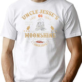 Moonshine Dukes Of Hazzard Uncle Jesse Premium Heavyweight Cotton T-Shirt - White