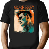 Morrissey 80S 90S Moz Illustration Art Work T-Shirt for Men & Women, T-Shirts Graphic Tee - Black