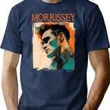 Morrissey 80S 90S Moz Illustration Art Work T-Shirt for Men & Women, T-Shirts Graphic Tee - Navy