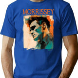 Morrissey 80S 90S Moz Illustration Art Work T-Shirt for Men & Women, T-Shirts Graphic Tee - Blue