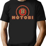 Motobi Vintage Motorcycle Shirt T-Shirt for Men & Women, T-Shirts Graphic Tee - Black