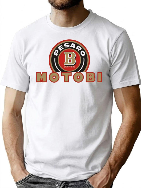 Motobi Vintage Motorcycle Shirt T-Shirt for Men & Women, T-Shirts Graphic Tee - White