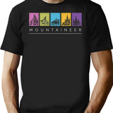 Mountaineer T-Shirt for Men & Women, T-Shirts Graphic Tee - Black