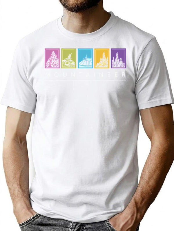 Mountaineer T-Shirt for Men & Women, T-Shirts Graphic Tee - White