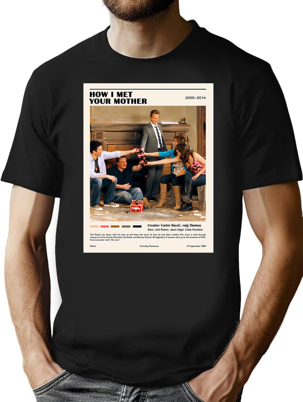 Movie Design Vintage T-Shirt for Men & Women, T-Shirts Graphic Tee - Black