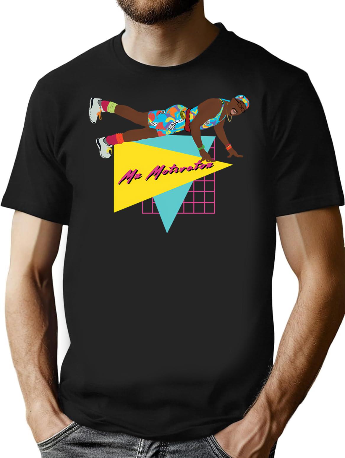 Mr Motivator T-Shirt for Men & Women, T-Shirts Graphic Tee - Black