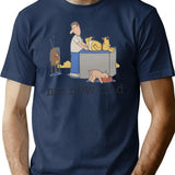 Mr. New Dad Baby Diaper Dog T-Shirt for Men & Women, T-Shirts Graphic Tee - Navy