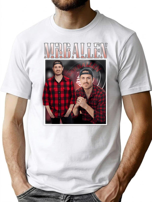 Mrballen Vintage T Shirt T-Shirt for Men & Women, T-Shirts Graphic Tee - White