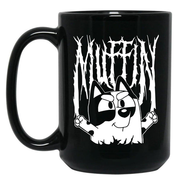 Muffin Death Metal Black Coffee Mug, Gift Coffee Mug - Black