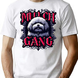 Mulch Gang Vintage Goth Funny Dog Meme T-Shirt for Men & Women, T-Shirts Graphic Tee - White