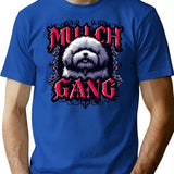 Mulch Gang Vintage Goth Funny Dog Meme T-Shirt for Men & Women, T-Shirts Graphic Tee - Blue