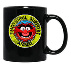 Muppet Emotional Support Animal Black Coffee Mug, Gift Coffee Mug - Black