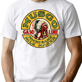 Musgo Gasoline T-Shirt for Men & Women, T-Shirts Graphic Tee - White