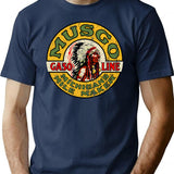 Musgo Gasoline T-Shirt for Men & Women, T-Shirts Graphic Tee - Navy