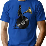 Music Man (Green Colour Option) T-Shirt for Men & Women, T-Shirts Graphic Tee - Blue