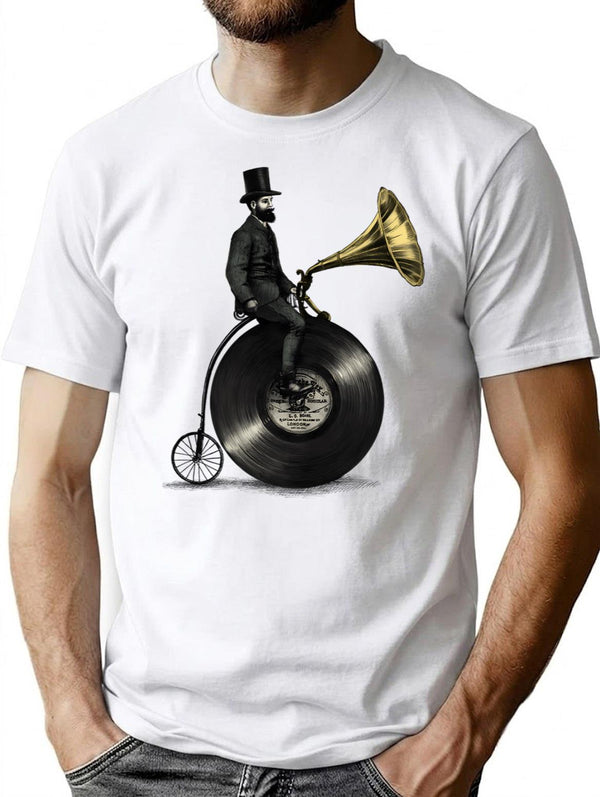 Music Man T-Shirt for Men & Women, T-Shirts Graphic Tee - White