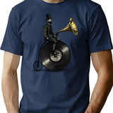 Music Man T-Shirt for Men & Women, T-Shirts Graphic Tee - Navy