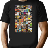 Music Of The 1960S - 60'S Album Cover Art T-Shirt for Men & Women, T-Shirts Graphic Tee - Black