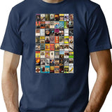 Music Of The 1960S - 60'S Album Cover Art T-Shirt for Men & Women, T-Shirts Graphic Tee - Navy