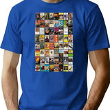 Music Of The 1960S - 60'S Album Cover Art T-Shirt for Men & Women, T-Shirts Graphic Tee - Blue