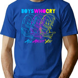 Music Vintage Boys Who Cry T-Shirt for Men & Women, T-Shirts Graphic Tee - Blue
