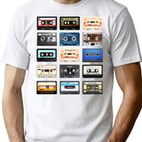 Music T-Shirt for Men & Women, T-Shirts Graphic Tee - White