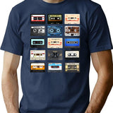 Music T-Shirt for Men & Women, T-Shirts Graphic Tee - Navy