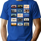 Music T-Shirt for Men & Women, T-Shirts Graphic Tee - Blue