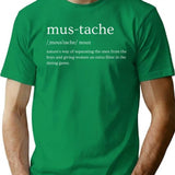 Mustache As A Fun Ride T-Shirt for Men & Women, T-Shirts Graphic Tee - Green