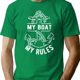 My Boat My Rules Ii - Captain Boating Lover T-Shirt for Men & Women, T-Shirts Graphic Tee - Green
