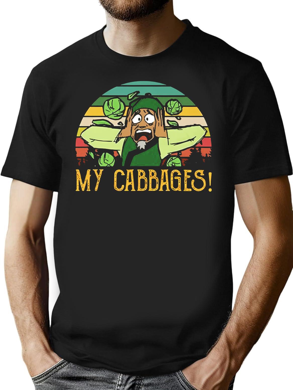 My Cabbages Vintage T-Shirt for Men & Women, T-Shirts Graphic Tee - Black