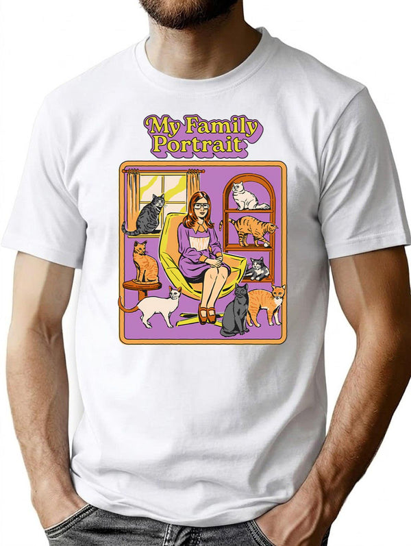 My Family Portrait T-Shirt for Men & Women, T-Shirts Graphic Tee - White
