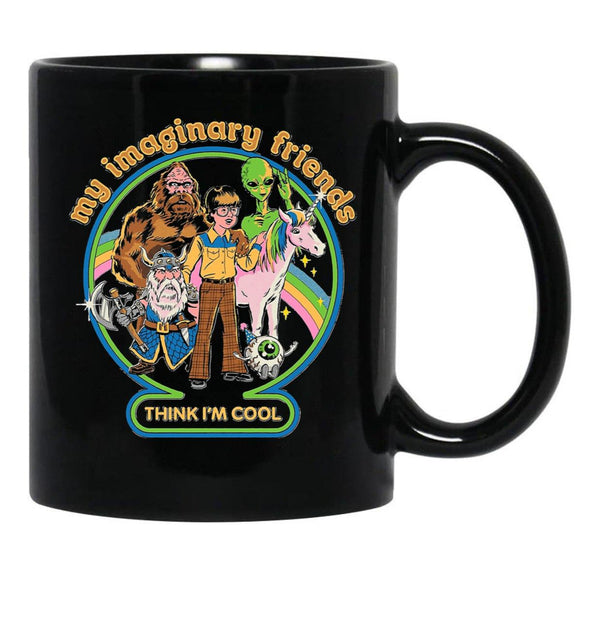My Imaginary Friends Black Coffee Mug, Gift Coffee Mug - Black