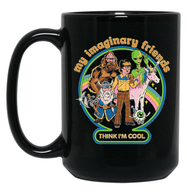 My Imaginary Friends Black Coffee Mug, Gift Coffee Mug - Black