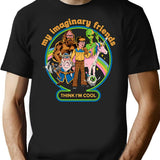 My Imaginary Friends T-Shirt for Men & Women, T-Shirts Graphic Tee - Black