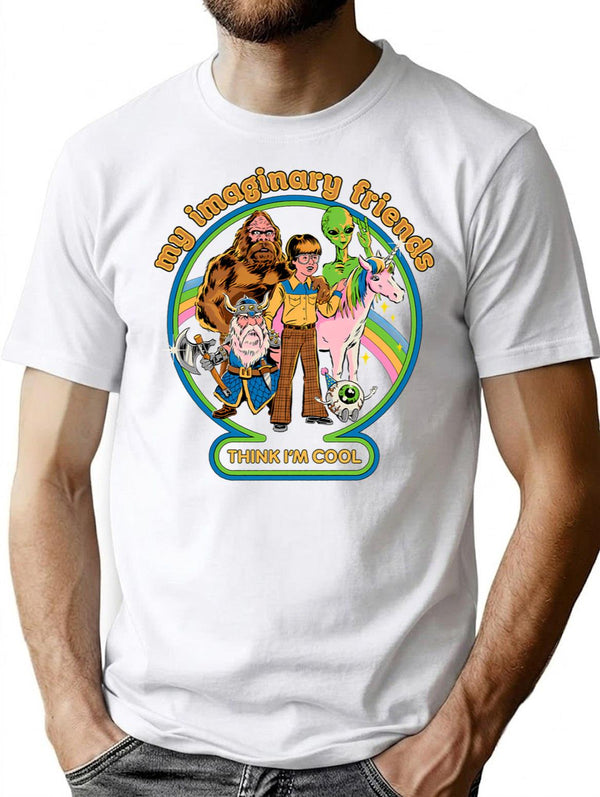 My Imaginary Friends T-Shirt for Men & Women, T-Shirts Graphic Tee - White