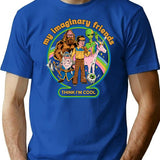 My Imaginary Friends T-Shirt for Men & Women, T-Shirts Graphic Tee - Blue