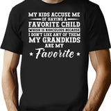 My Kids Accuse Me Of Having A Favorite Child (3) T-Shirt for Men & Women, T-Shirts Graphic Tee - Black