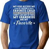 My Kids Accuse Me Of Having A Favorite Child (3) T-Shirt for Men & Women, T-Shirts Graphic Tee - Blue
