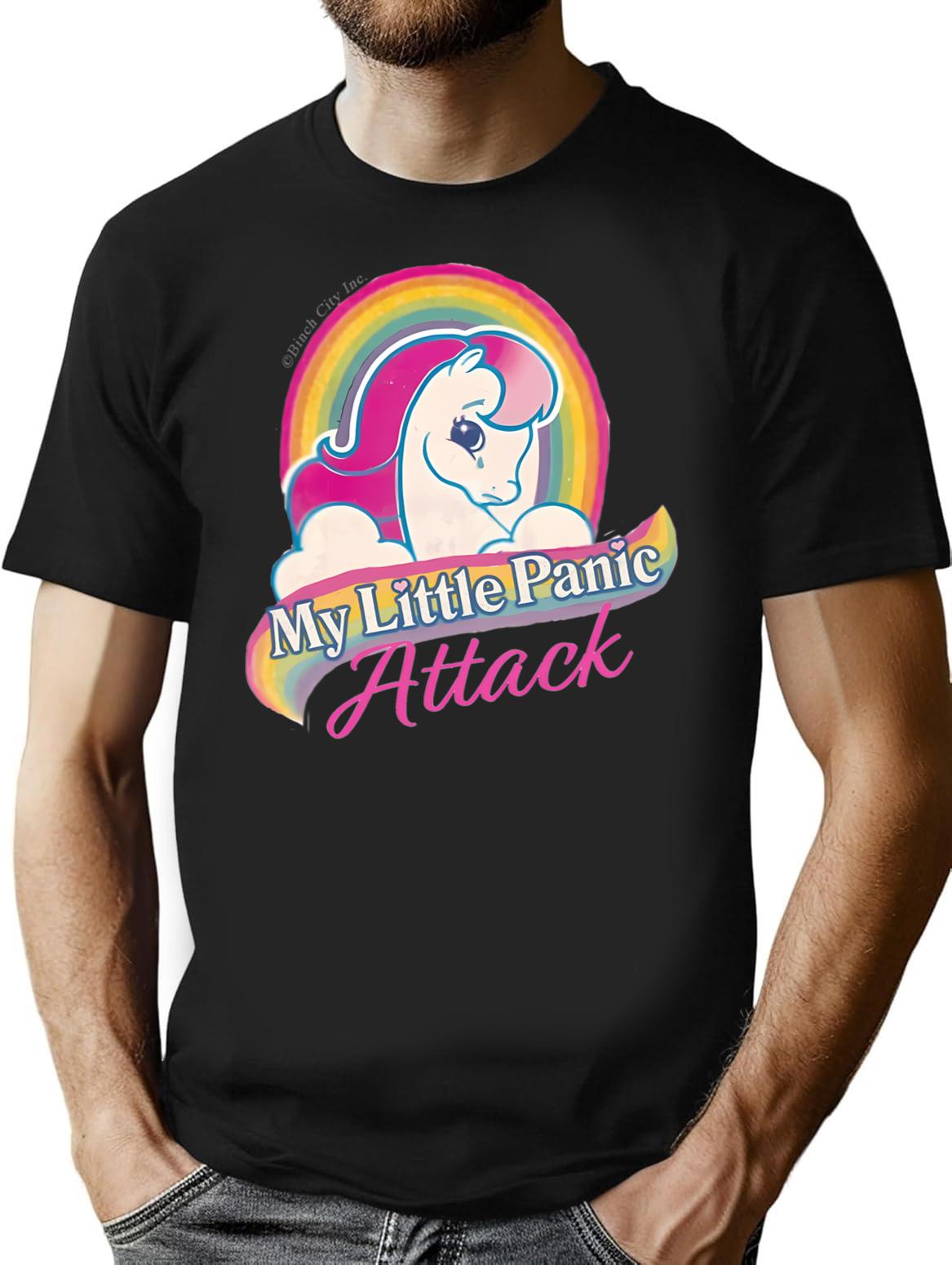 My Little Panic Attack T-Shirt for Men & Women, T-Shirts Graphic Tee - Black