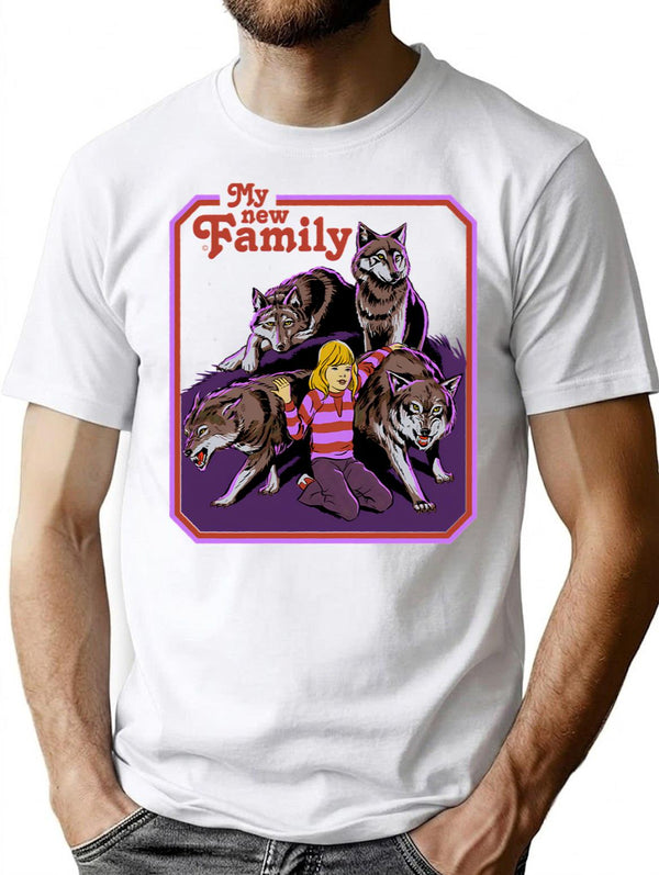 My New Family T-Shirt for Men & Women, T-Shirts Graphic Tee - White