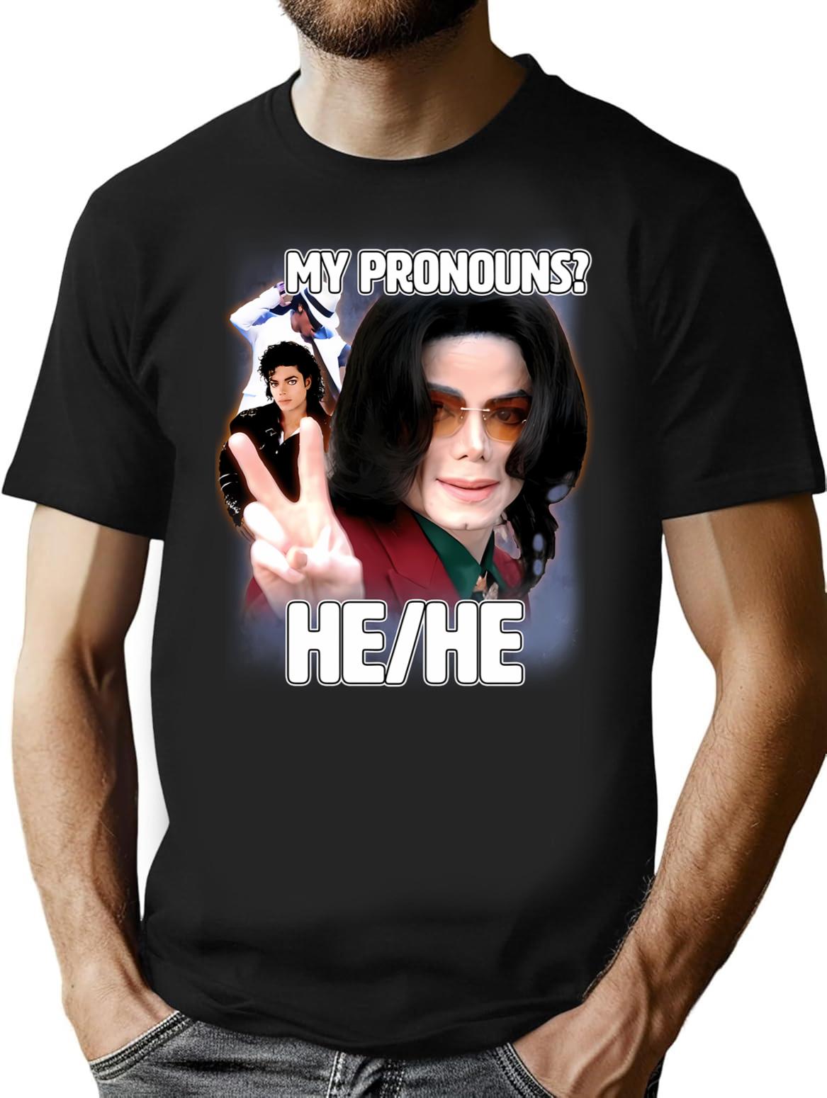My Pronouns Are Hehe Shirt T-Shirt for Men & Women, T-Shirts Graphic Tee - Black