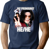 My Pronouns Are Hehe Shirt T-Shirt for Men & Women, T-Shirts Graphic Tee - Navy