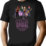 Mystik Spiral T-Shirt for Men & Women, T-Shirts Graphic Tee - Black