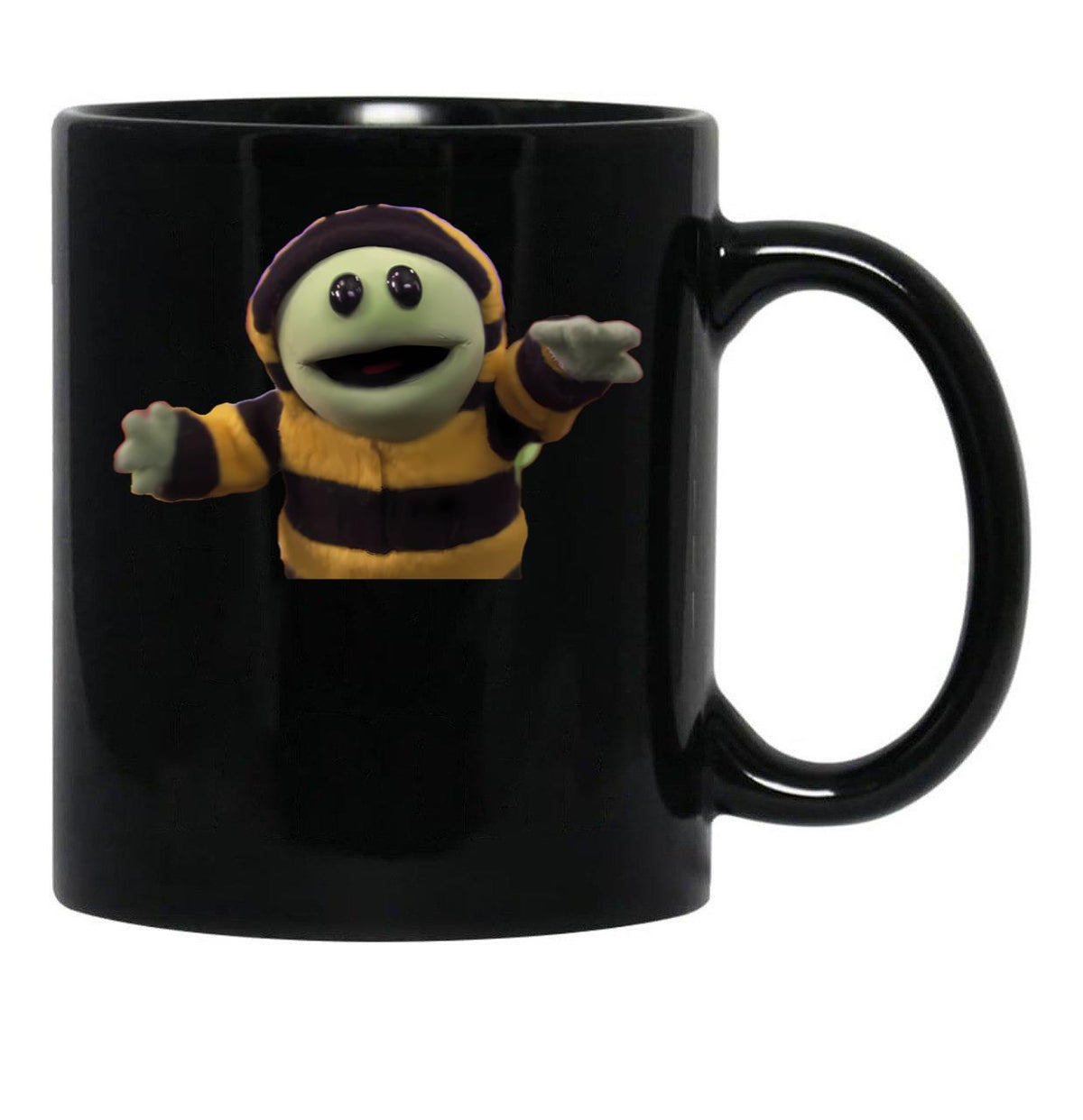 Nanalan Bee (2) Black Coffee Mug, Gift Coffee Mug - Black