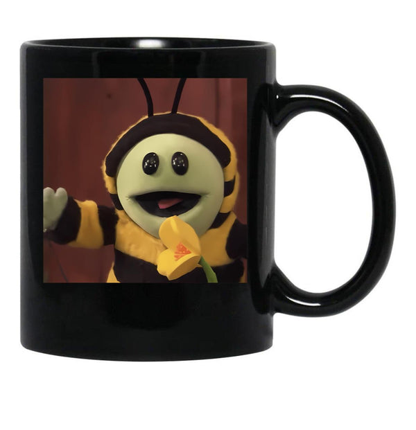 Nanalan Bee Black Coffee Mug, Gift Coffee Mug - Black