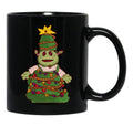 Nanalan Christmas Tree Mona Black Coffee Mug, Gift Coffee Mug - Black