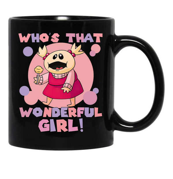 Nanalan Christmas Who'S That Wonderful Girl Black Coffee Mug, Gift Coffee Mug - Black